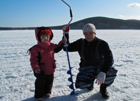 рыбалка зимой на озере Изменчивое 4