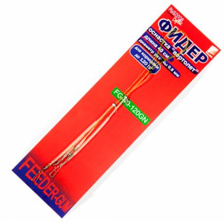 Оснастка фидерная salmo feeder-gum красная нить 40 см 2 шт